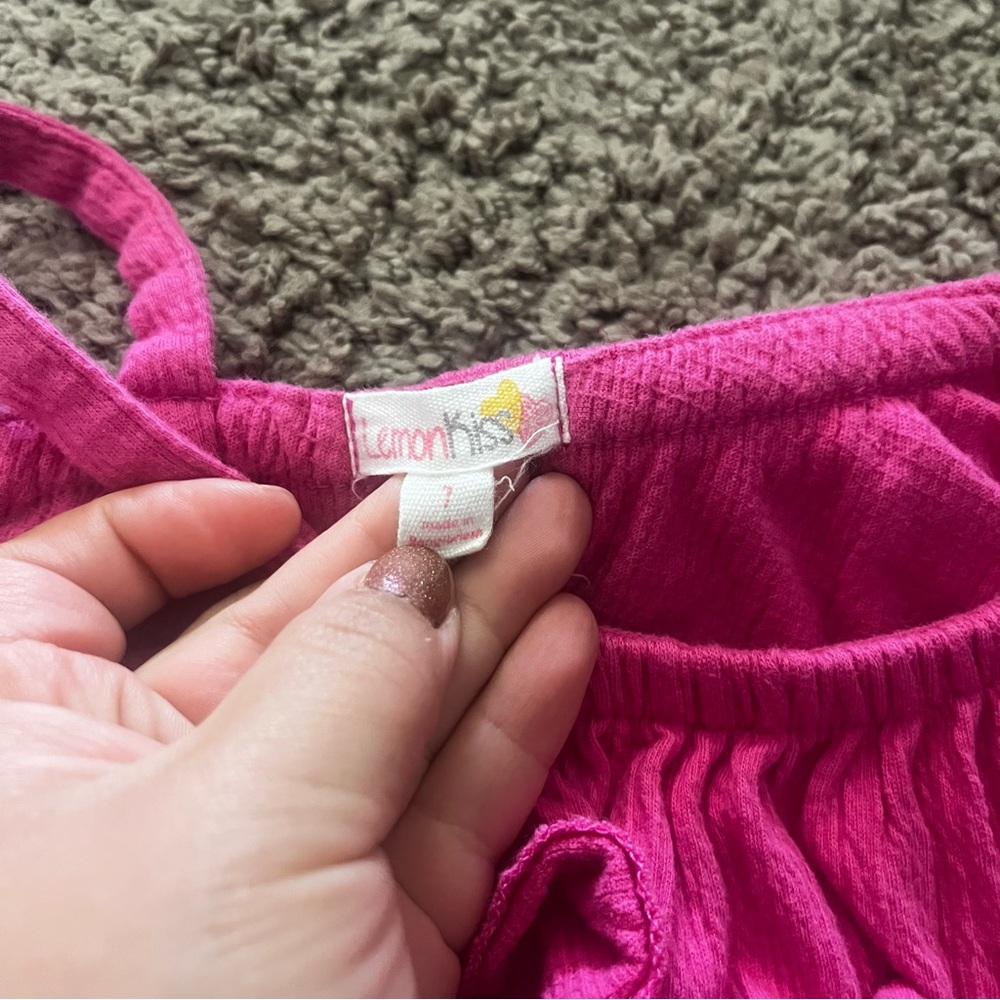 Lemon Kiss Fuchsia Ruffled Top - Picture 4 of 4